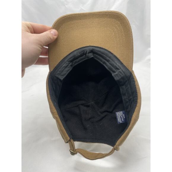 Light‎ Brown Duluth Trading Company Hat Embroidered Logo Adjustable Felt Lined - Picture 7 of 9